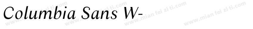 Columbia Sans W字体转换